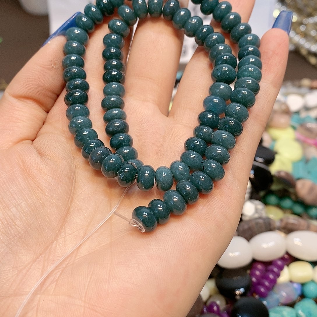 玛瑙/玉髓散珠8mm天然石一条