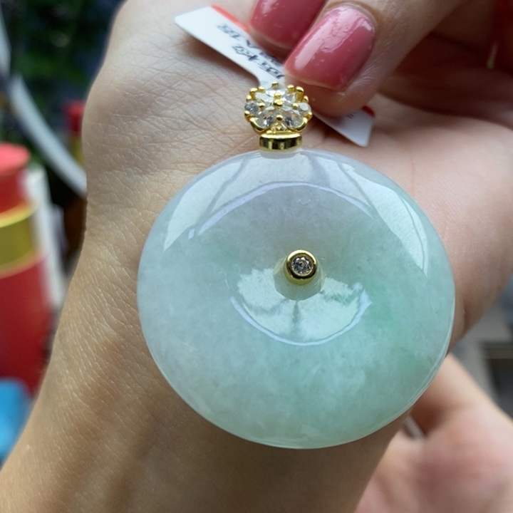 翡翠银S925镶嵌颈饰吊坠30