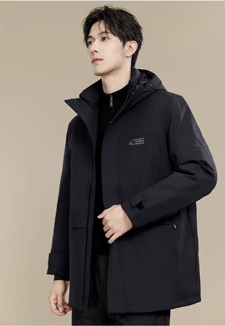 【一衣三穿+抗寒保暖】时尚羽绒服防风防水商务外套冬装男款新款