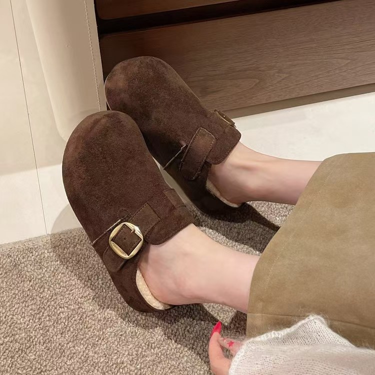 新款时尚百搭加棉厚底博肯拖码正189-8