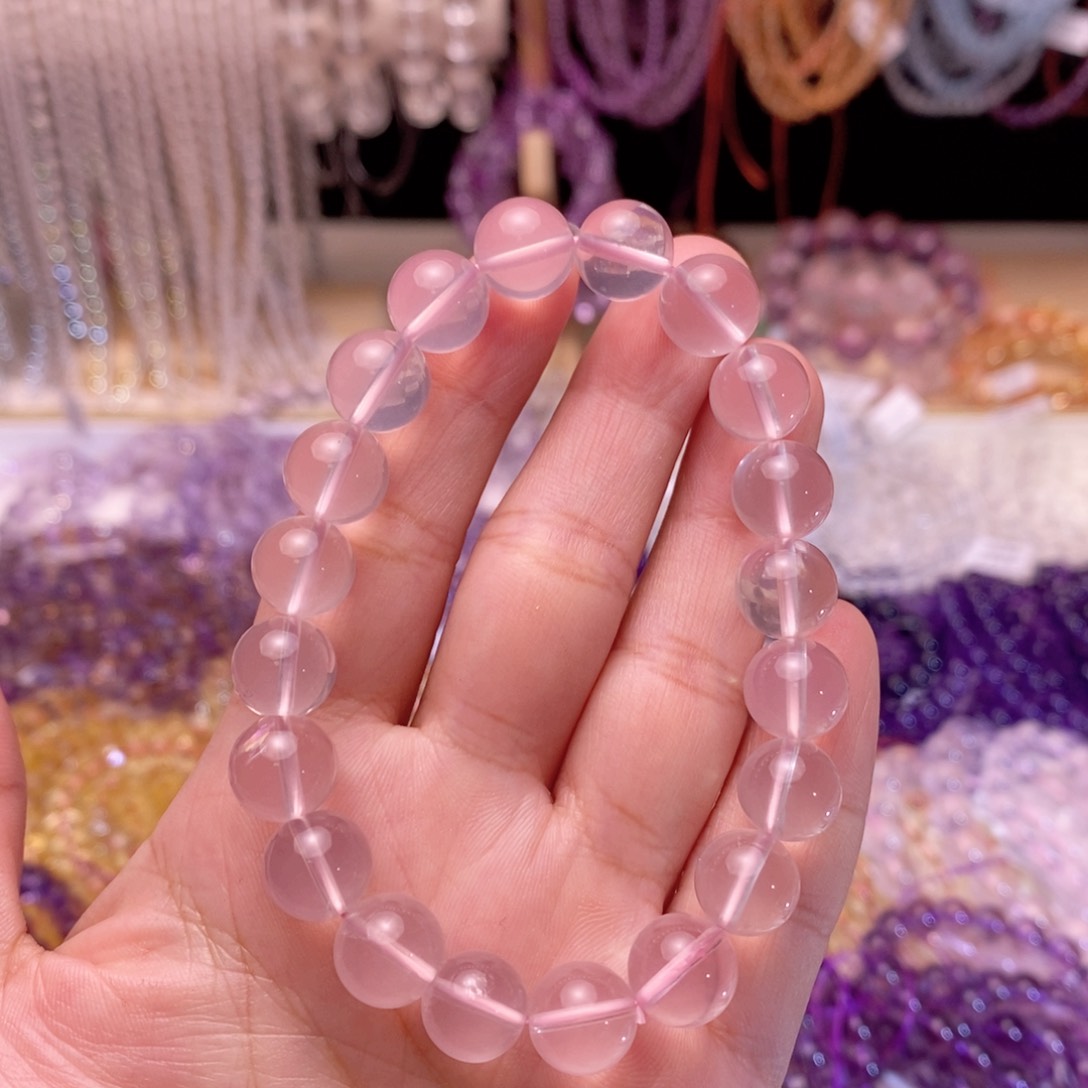 水晶手链未镶嵌莫粉卡10