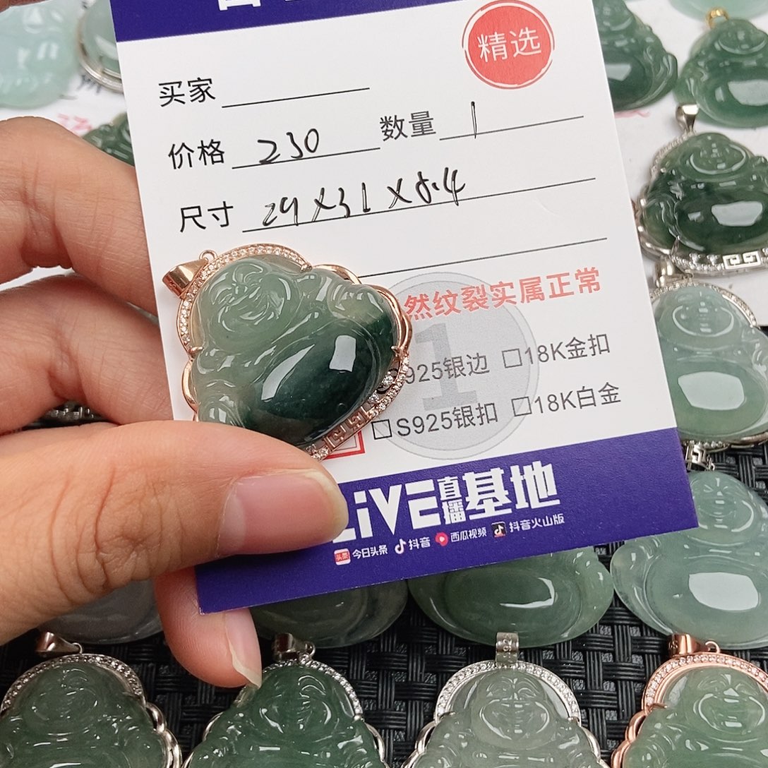 翡翠银S925镶嵌颈饰