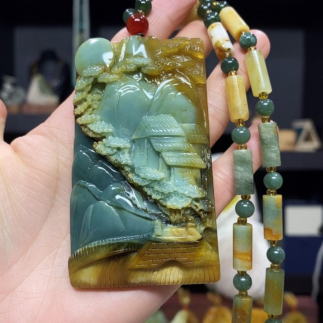 岫玉挂件吊坠未镶嵌