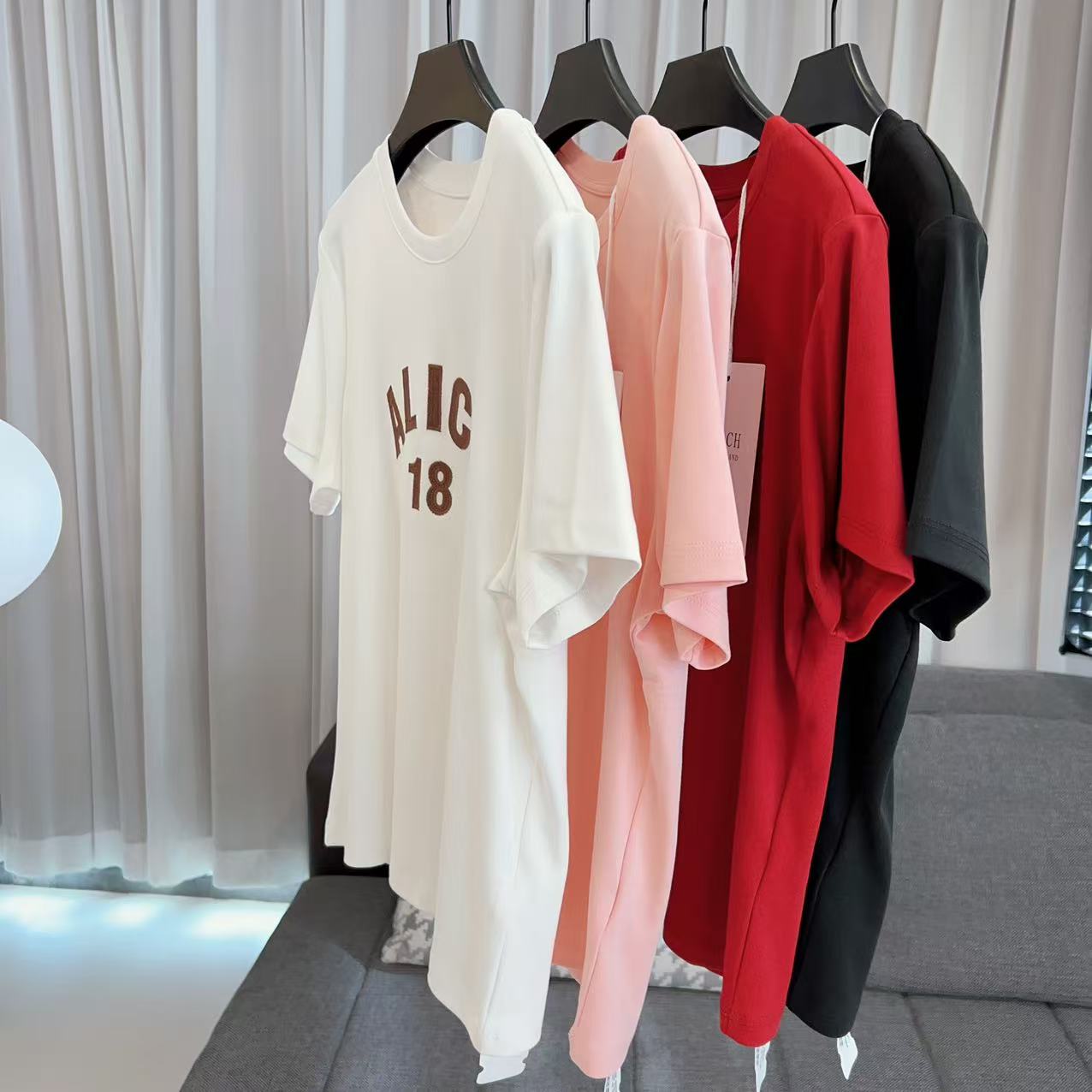 字母圆领T恤26009