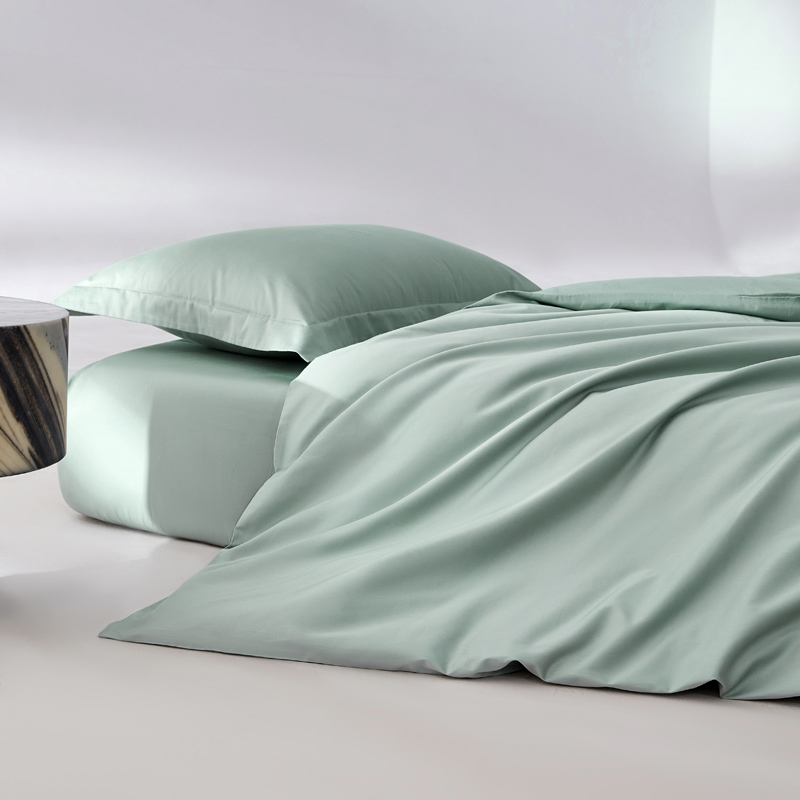 2025家纺新款轻奢贡缎长绒棉真丝纯棉三件套枕头套被套高级感