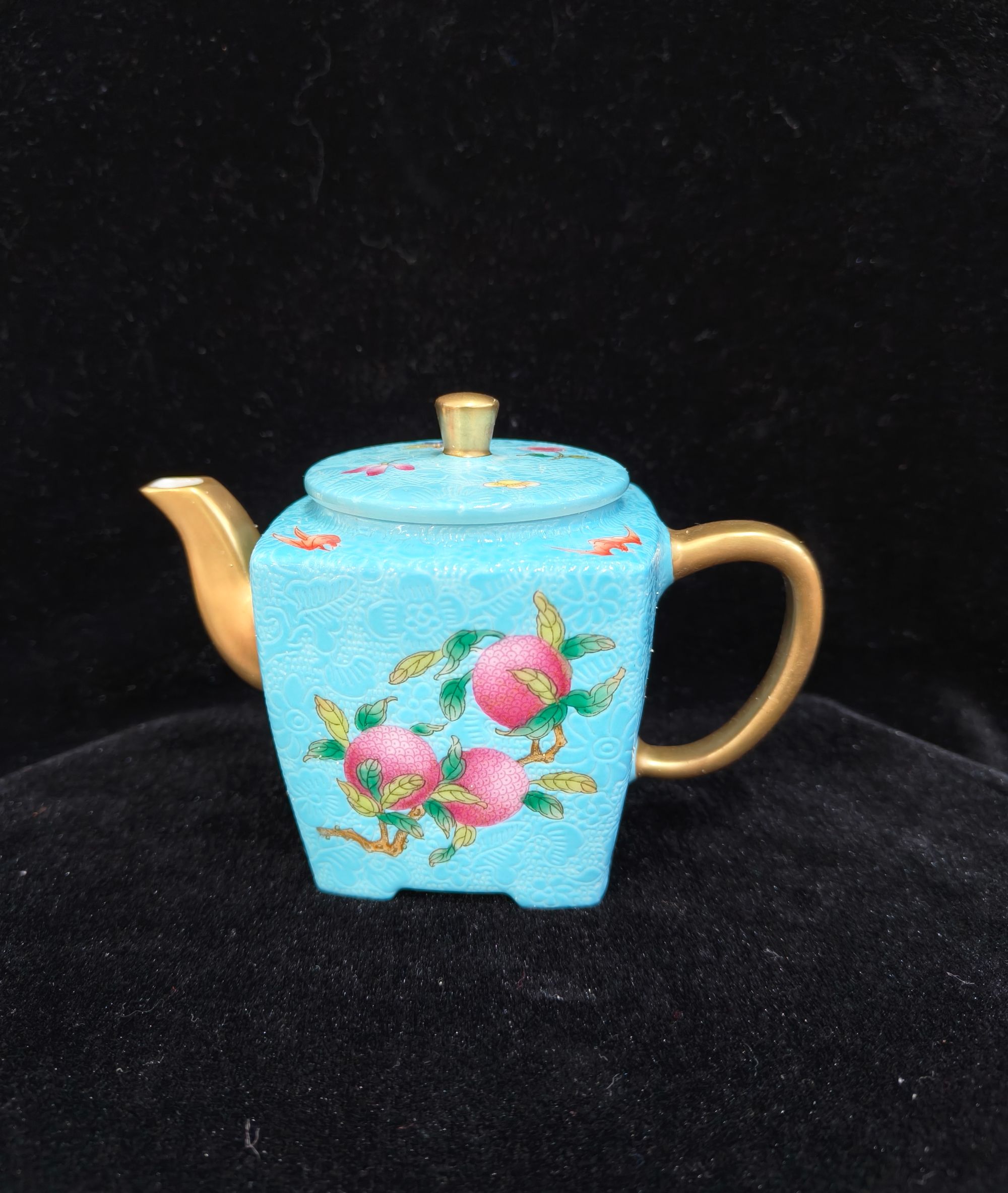 14景德镇陶瓷天青福满多方壶