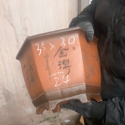 紫砂花盆手工定制