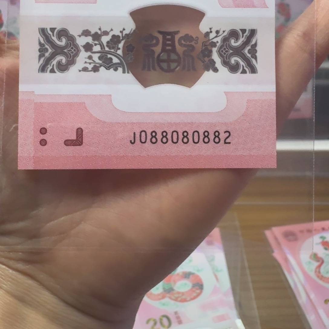 塑料蛇年纪念钞J088080882