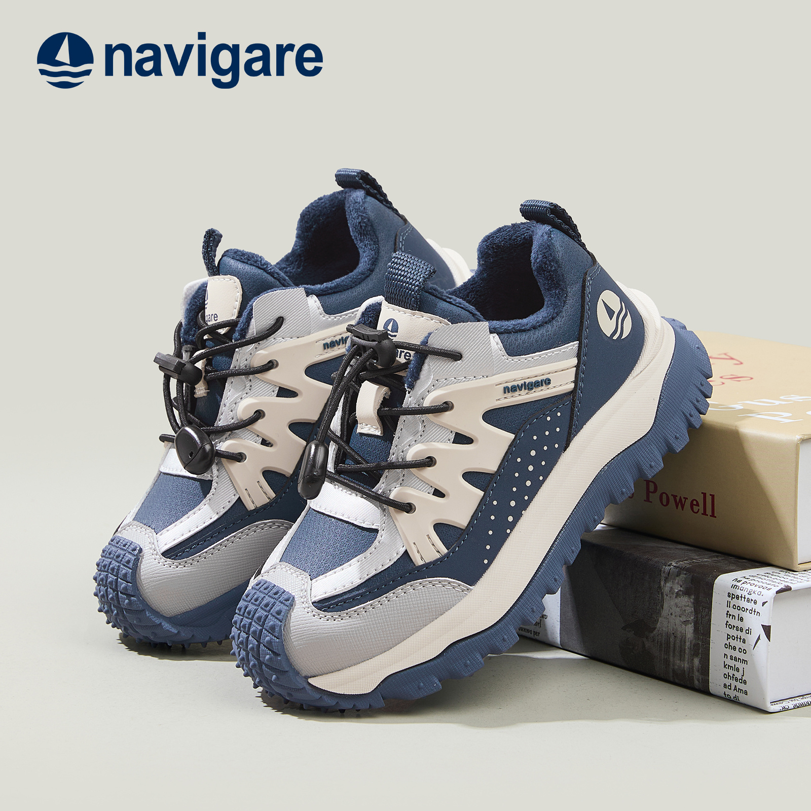 Navigare/纳维凯尔儿童加绒运动鞋二棉鞋2025冬季保暖防水童鞋