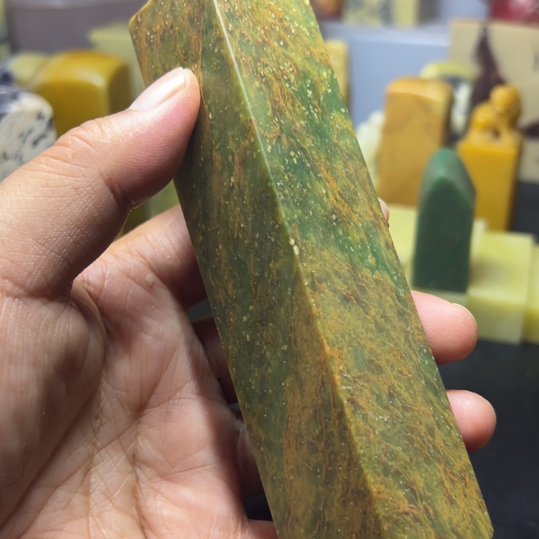 青田石青田山炮绿