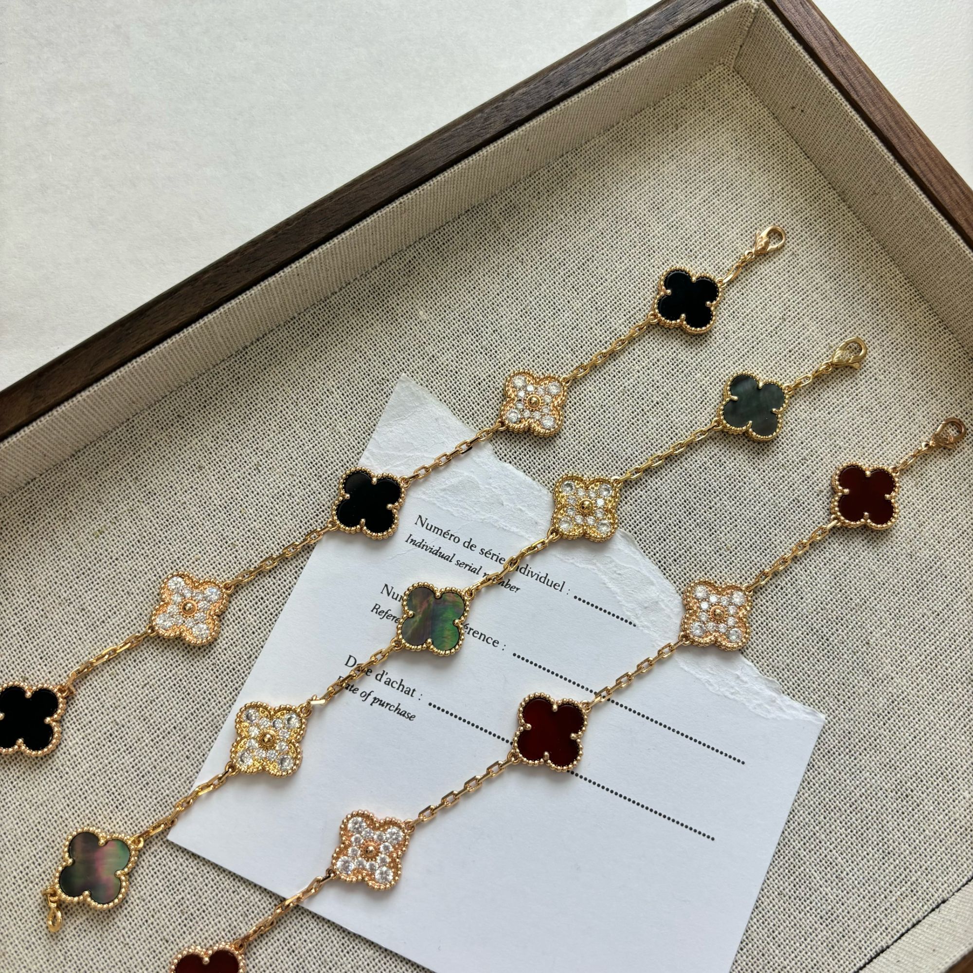 铜合金手链 气质百搭拼钻五花手链 1121