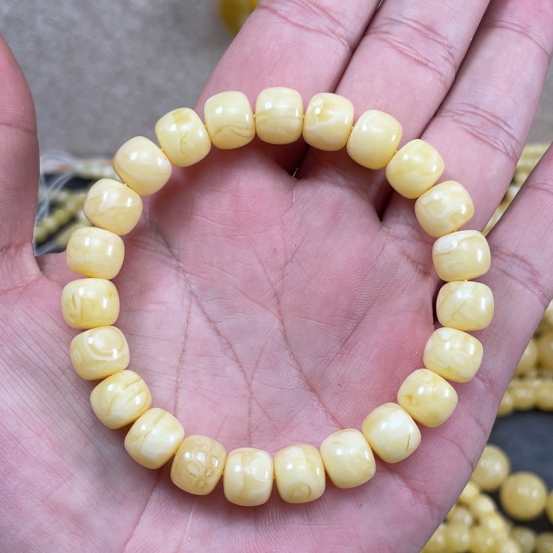 蜜蜡裸石未镶嵌蜜蜡手串10mm
