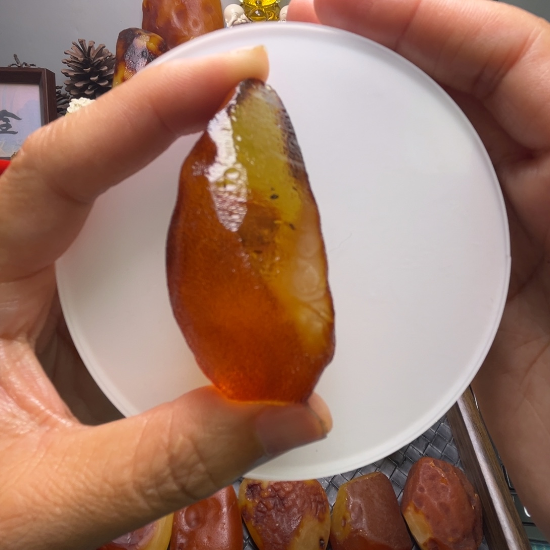 定制琥珀未镶嵌琥珀蜜蜡原石定制有瑕