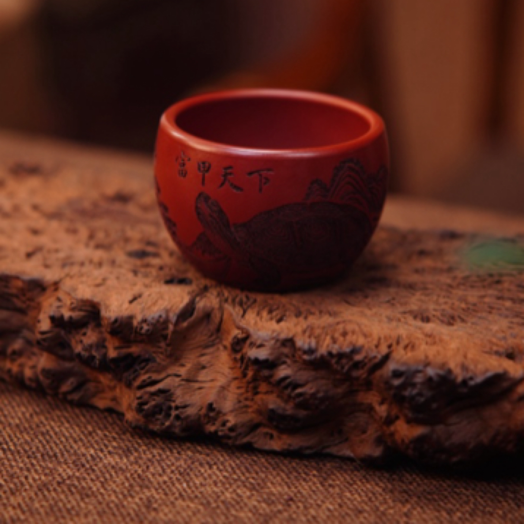 宜兴原矿紫砂 石红 富甲天下