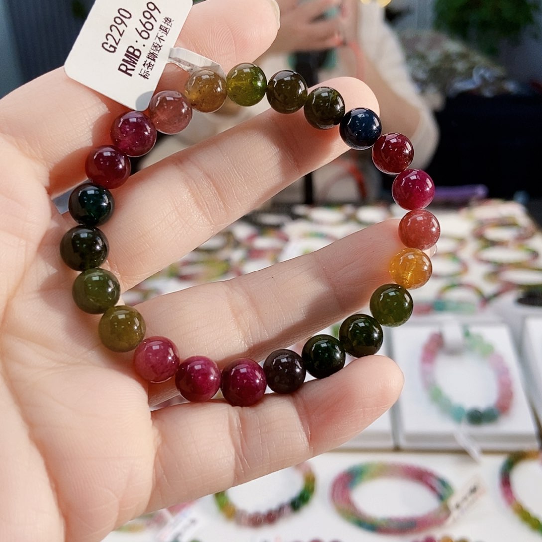 碧玺手链未镶嵌G2290单圈微色差发一