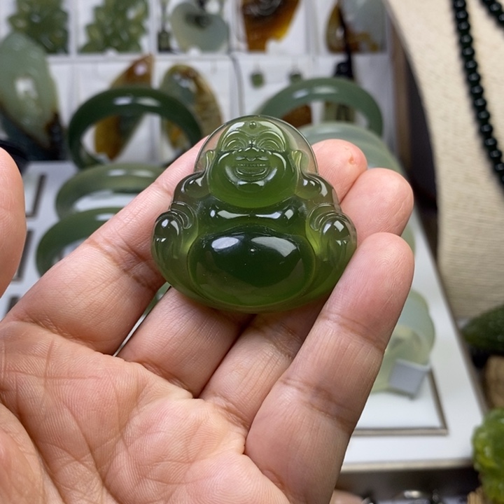 蛇纹石玉未镶嵌吊坠(不含链)