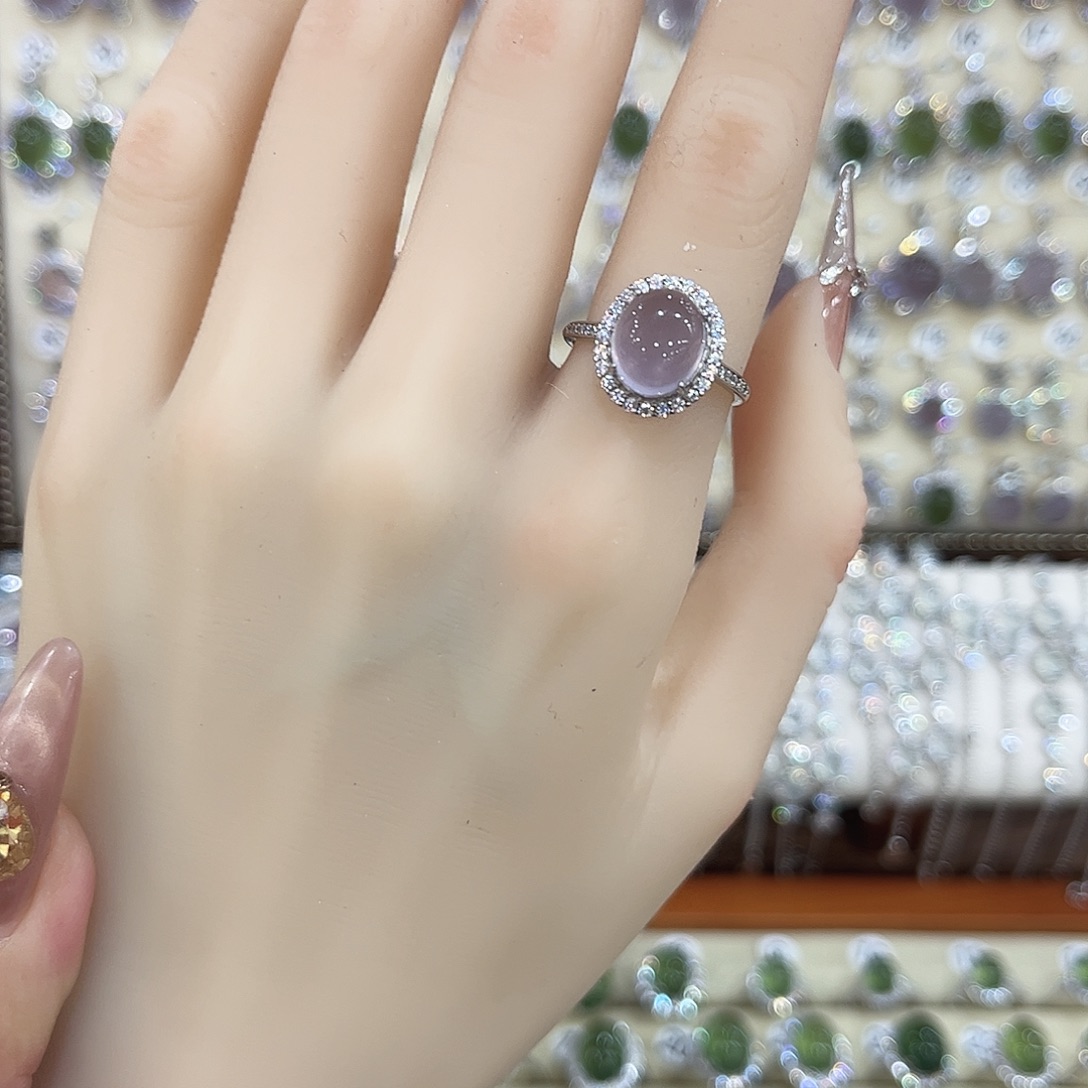 银S925镶嵌萤石戒指