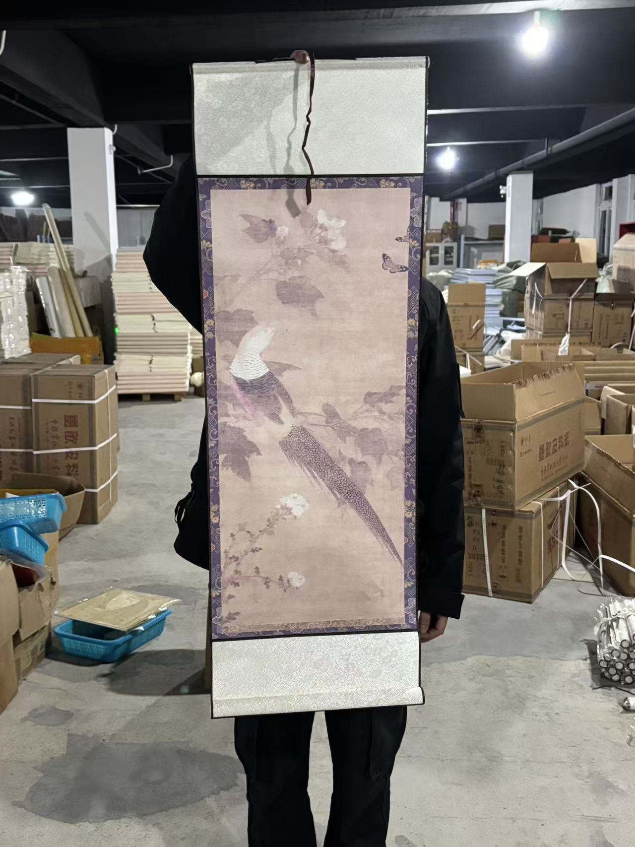 【满10个包邮】四尺四开95*32半熟花鸟芙蓉锦鸡款