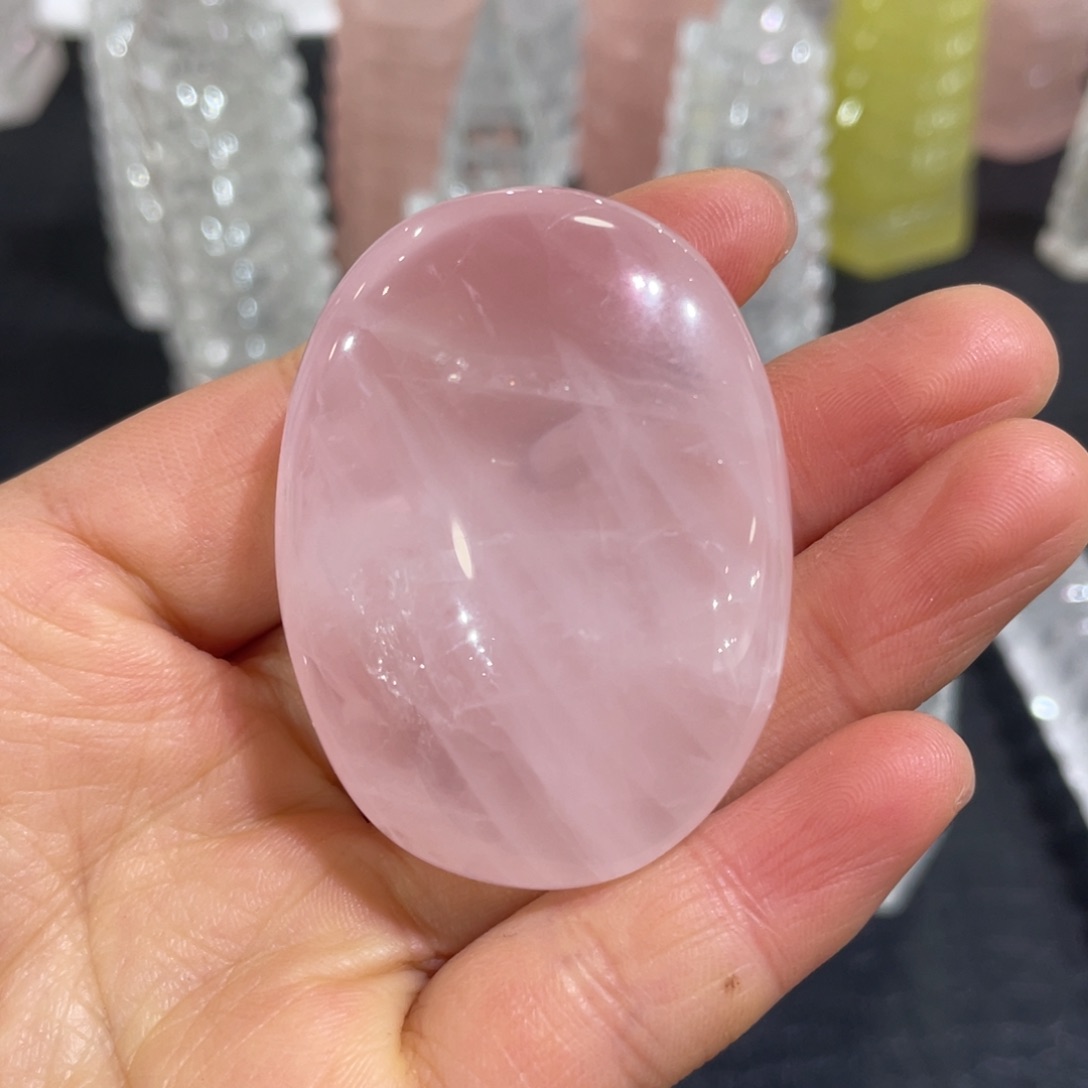 水晶肥皂手把未镶嵌粉水晶