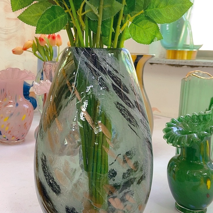 复合琉璃花瓶高28口8