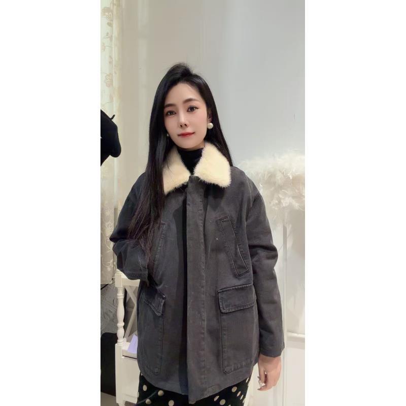 【1633】宽松设计师型少女风常规冬季牛仔女士