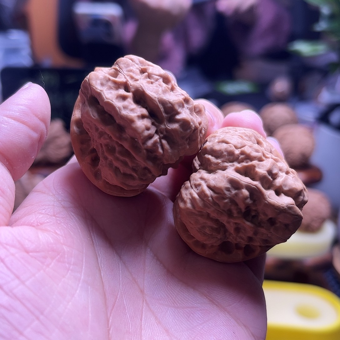 @***°把件文玩核桃38尺白茬三角蛙50