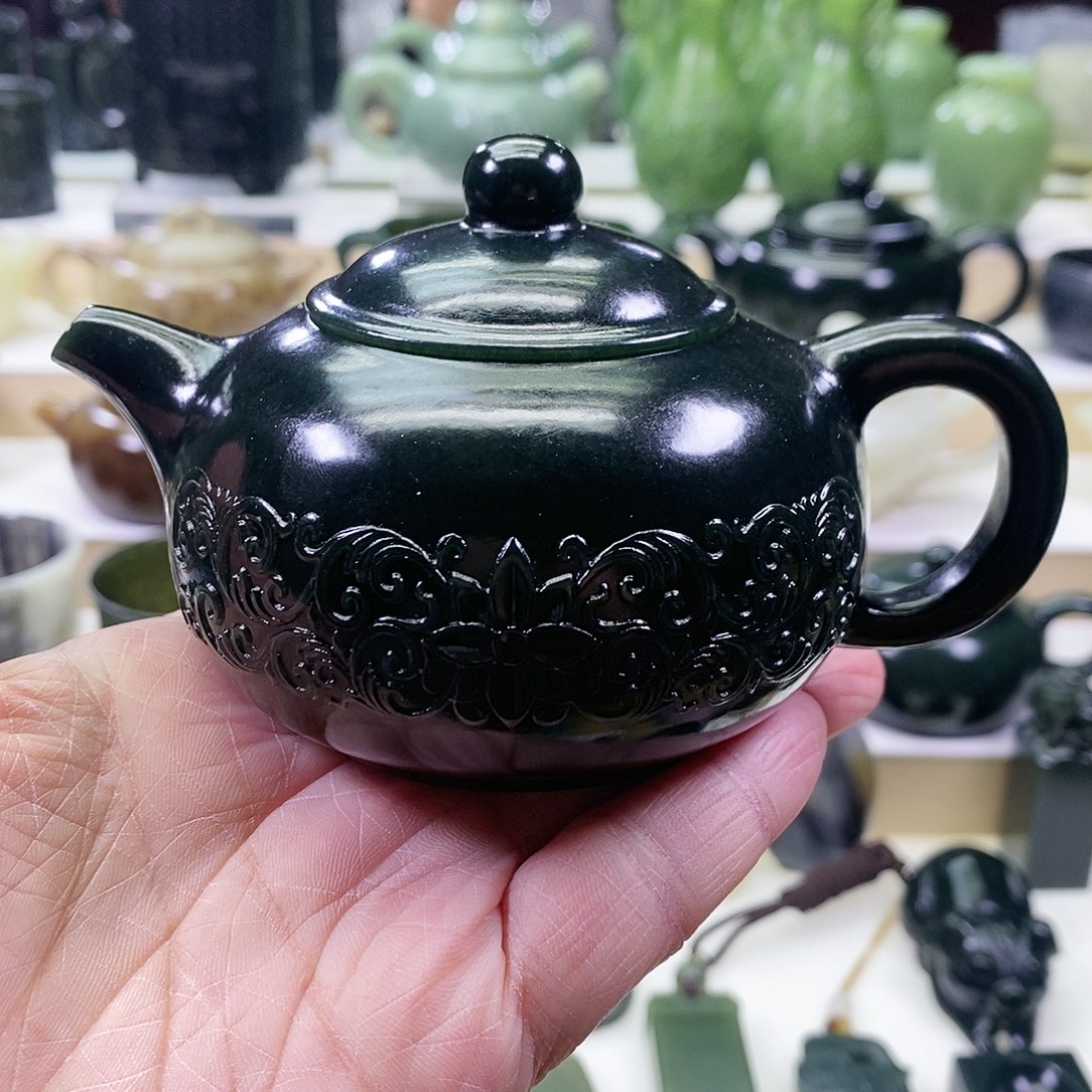 和田玉茶壶未镶嵌180m l