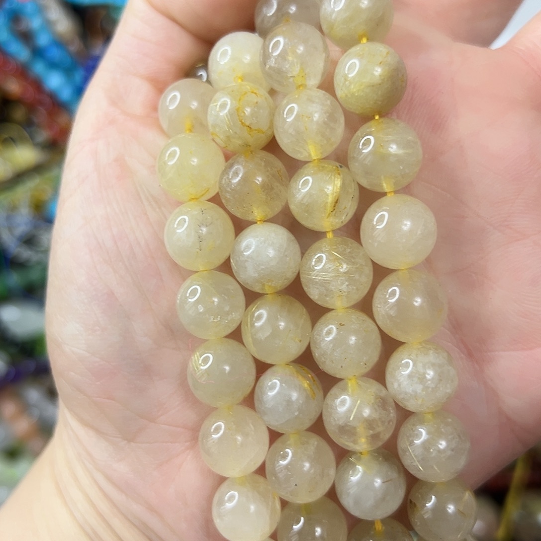 玛瑙/玉髓合金珠宝半成品卡10金发晶一条