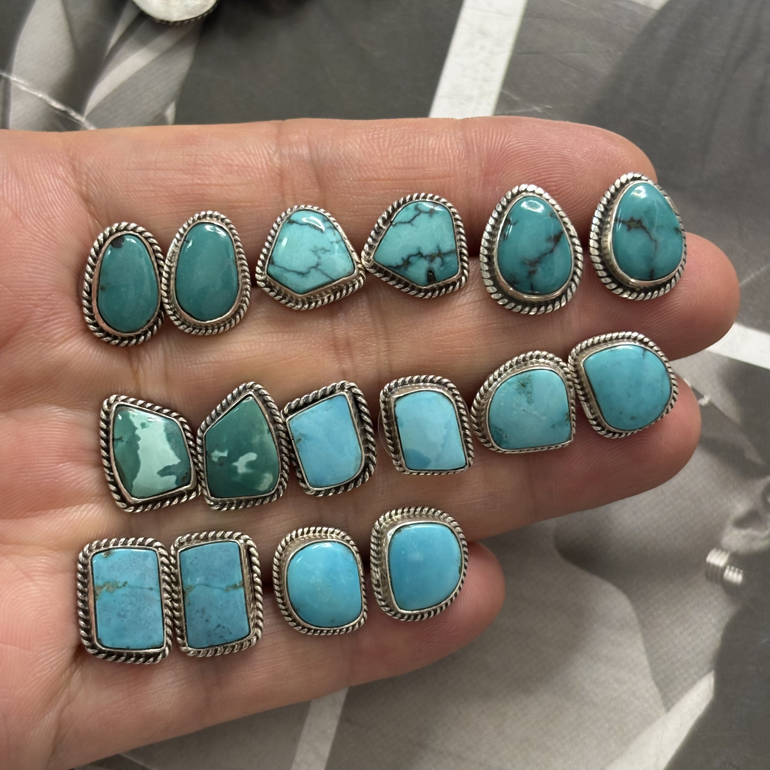 925银耳饰 【松秀饰品】松松耳钉 通体925银 个性民族风