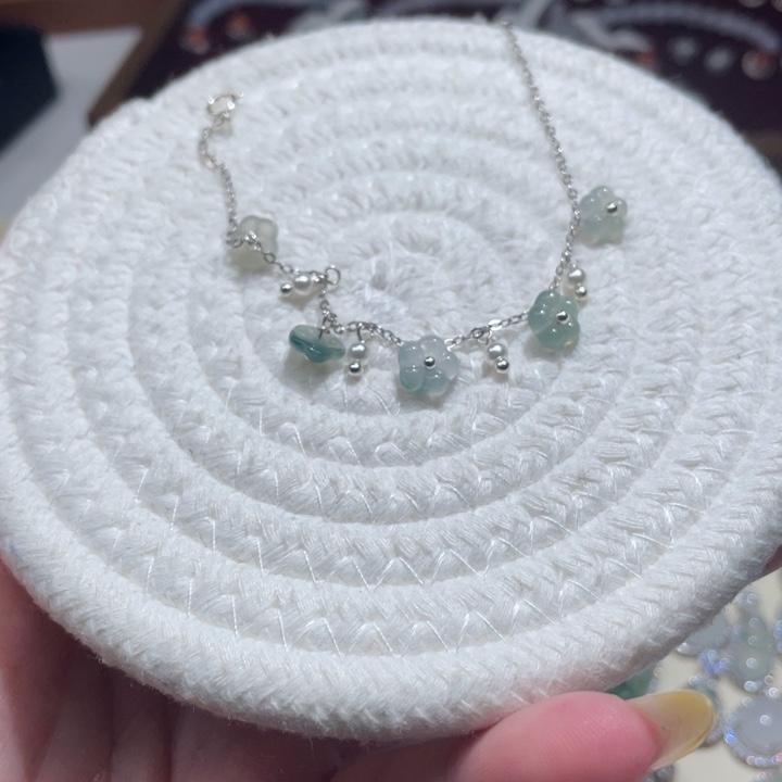 翡翠银S925镶嵌颈饰