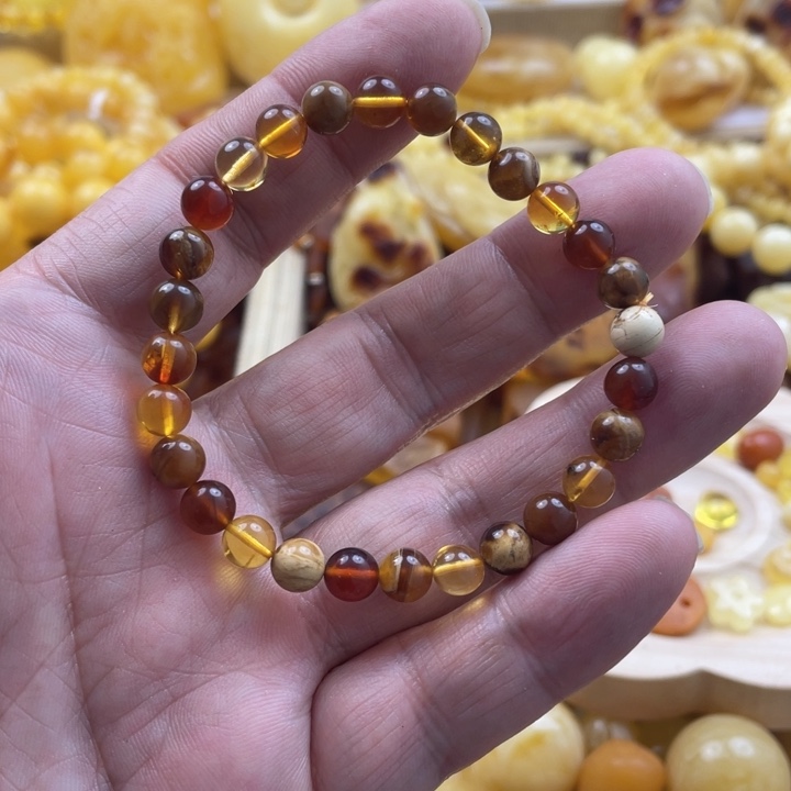 蜜蜡手串未镶嵌手串