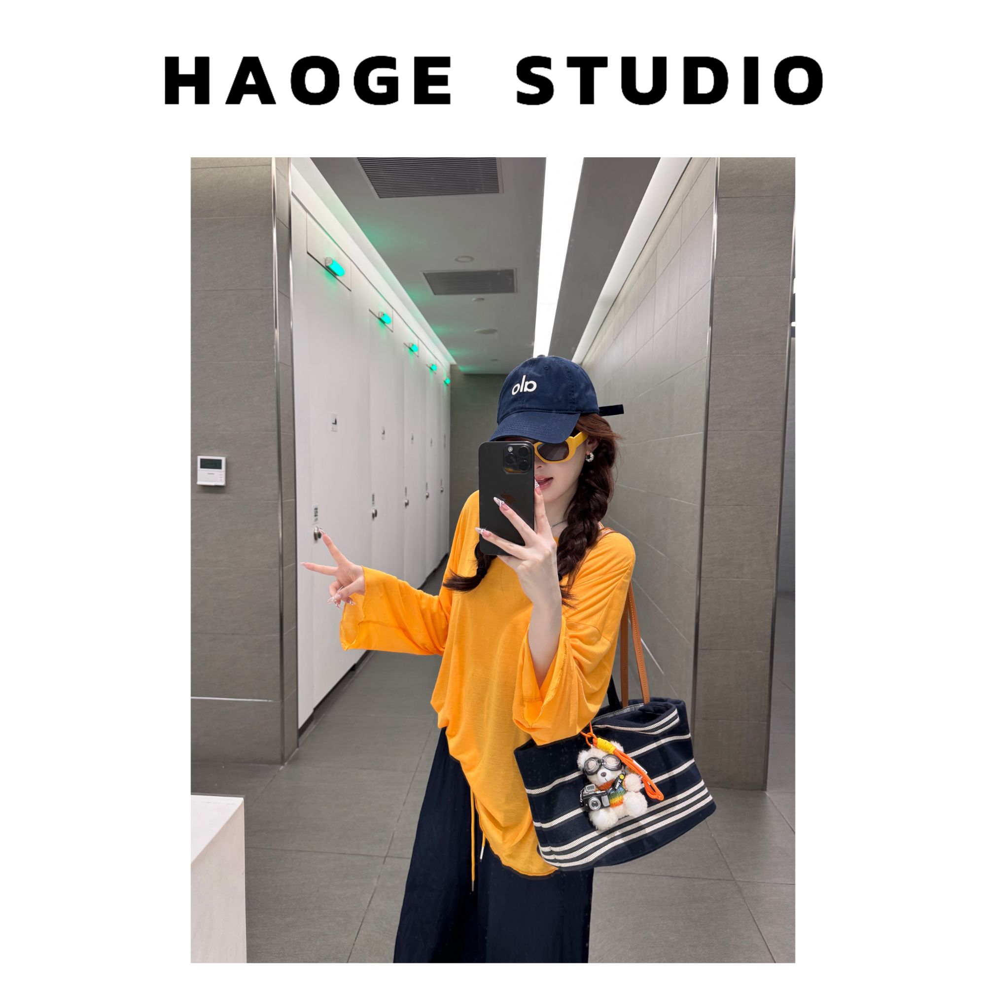 浩哥严选●橘子汽水T恤预C5TX5585A时尚休闲百搭小众简约版慵懒风