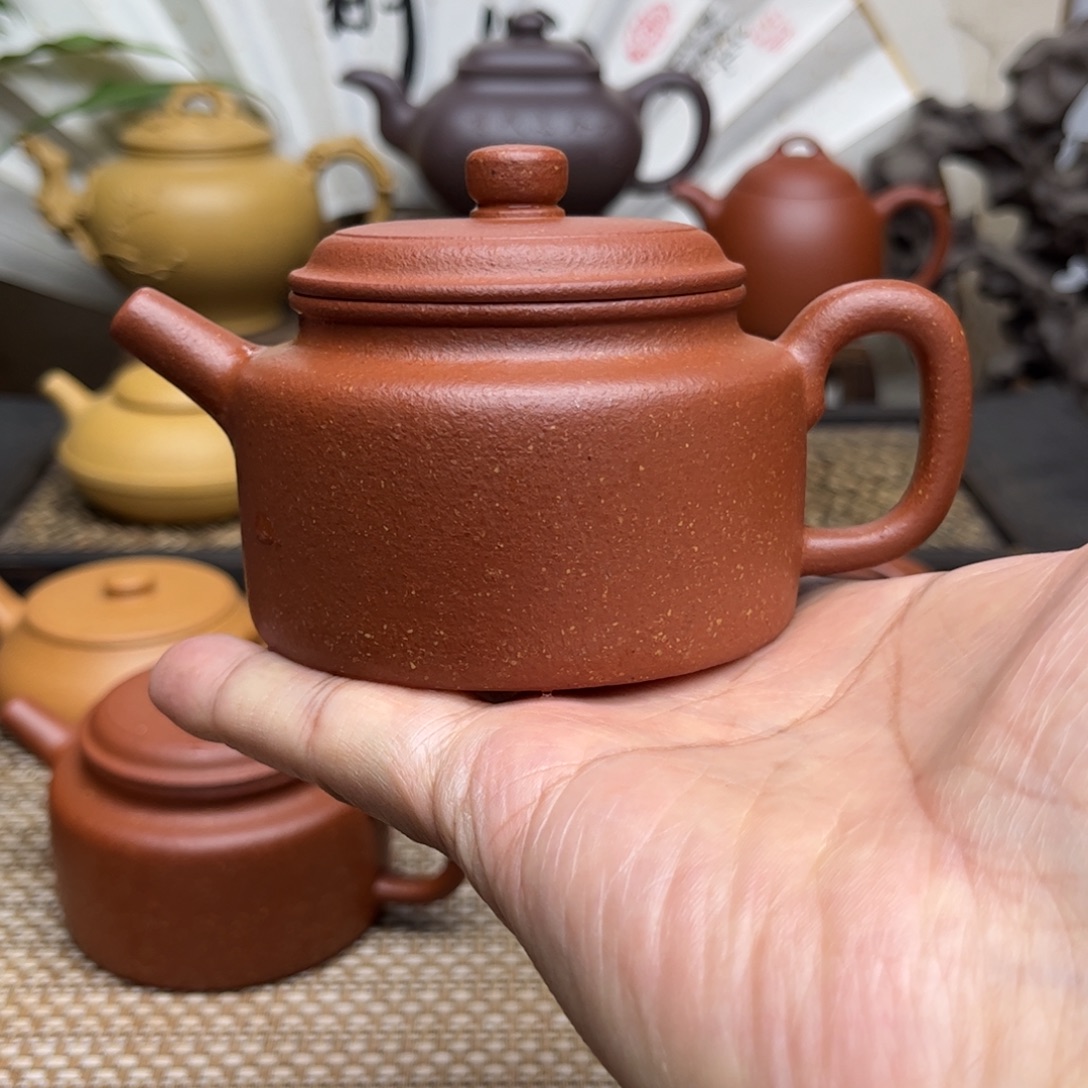 旺****紫砂茶壶黄龙山宝山纯红降坡泥全手工制作