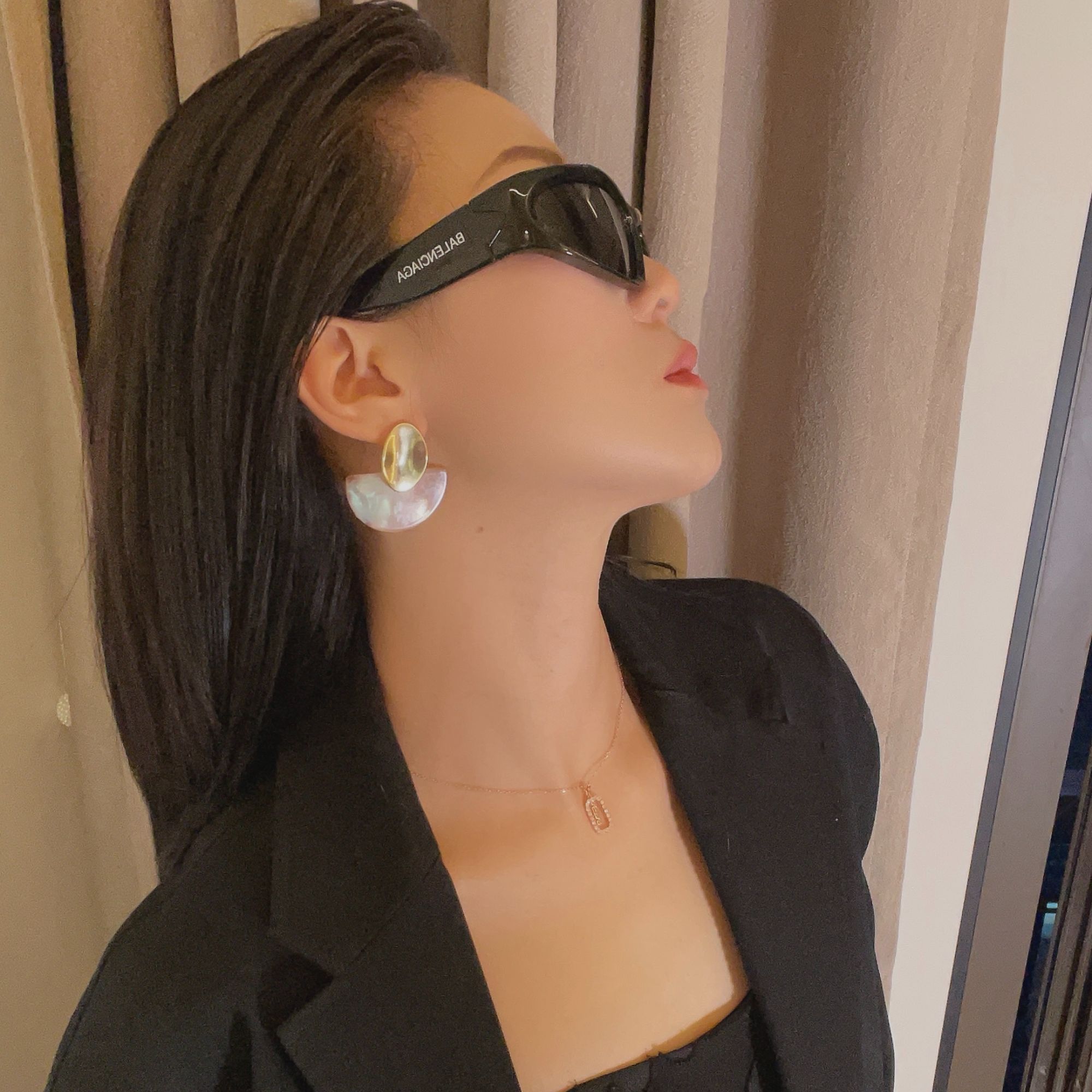 简龄直播间补差价百搭耳环复古日韩耳扣圈圈耳圈欧美原创设计头饰