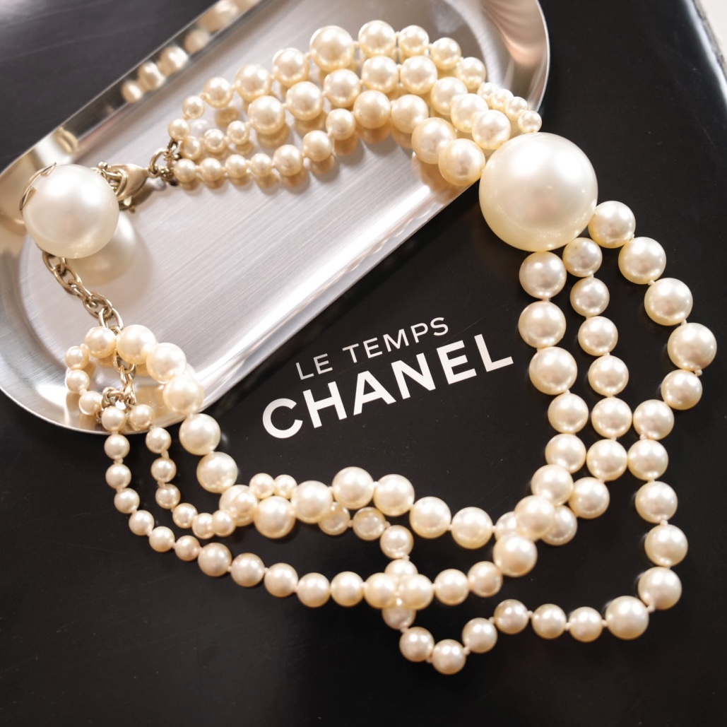 Chanel 胖丁珍珠多层项链