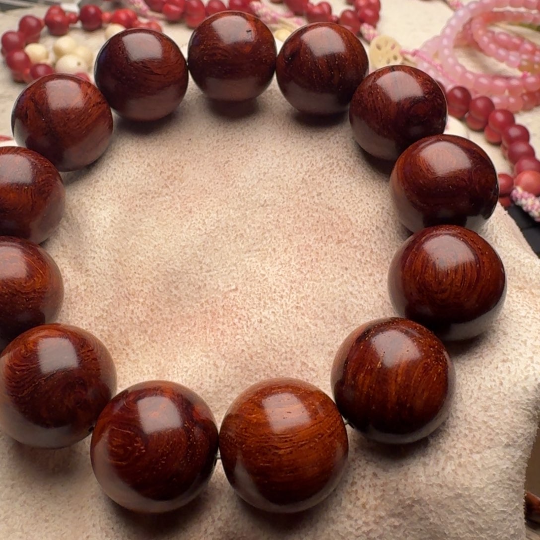 小叶紫檀手串/手链印度小叶紫檀瘤疤裂介意勿拍