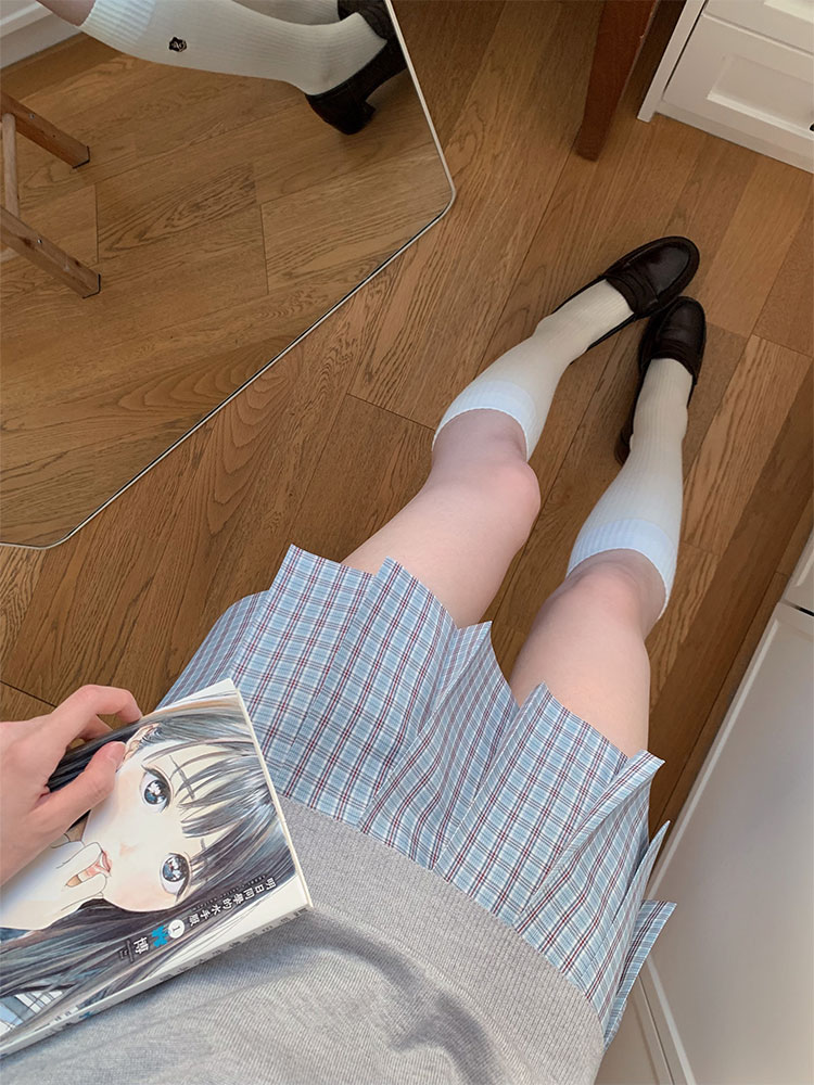 【雪精灵】莓喵jk原创55cm格裙设计裙子学院风正版日系校供感半身裙