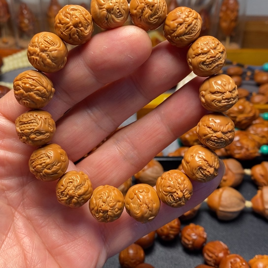 橄榄核手串/手链淘**乐恶僧1.5猴头核雕刻