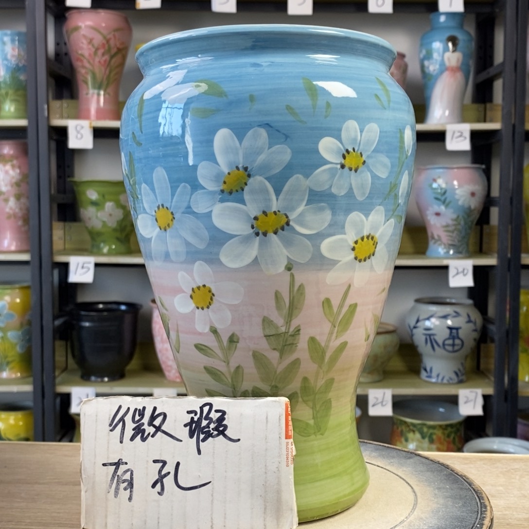 景德镇手工手绘陶瓷花盆