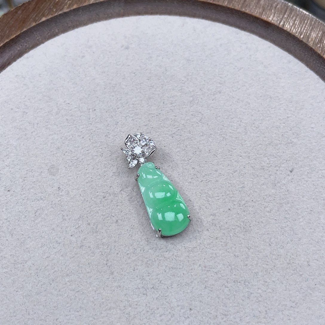 翡翠银S925镶嵌颈饰