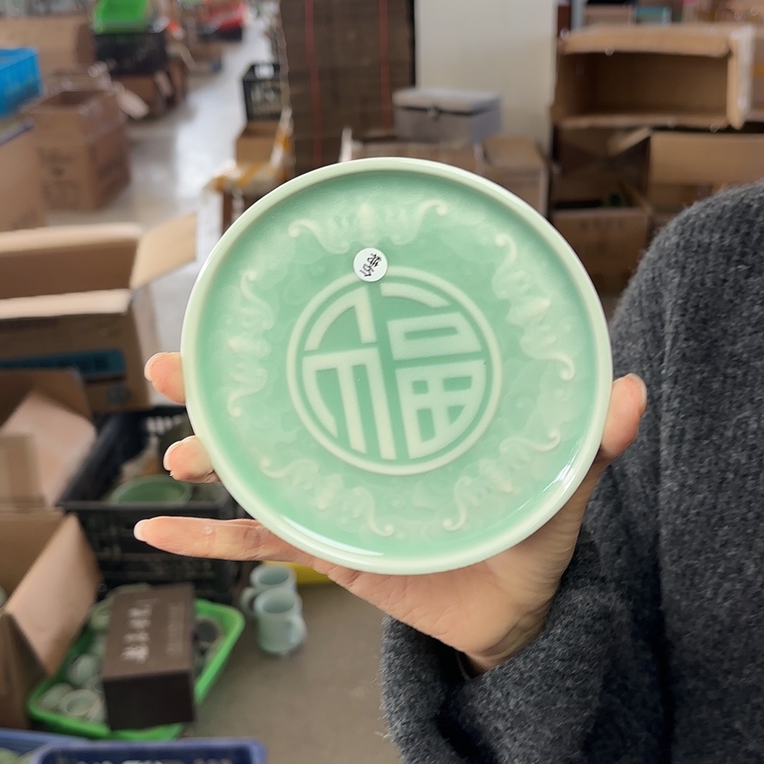 龙泉云间青瓷小米茶器