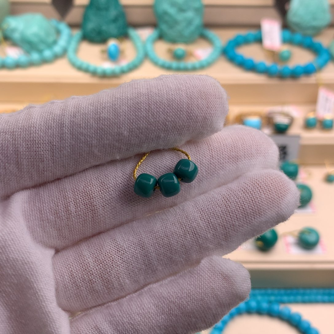 绿松石珠宝奇石未镶嵌6mm