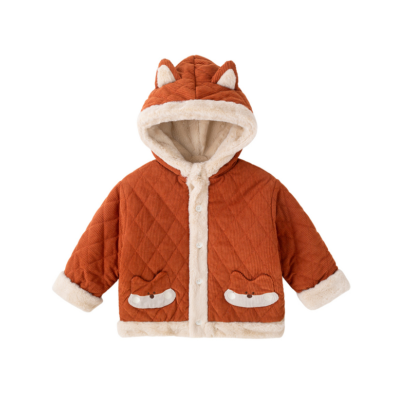 嘟嘟家儿童棉服男童冬季棉袄女童加厚外套宝宝童装红色新年衣服潮