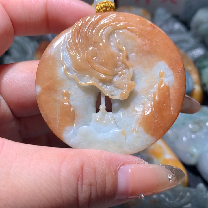 翡翠未镶嵌颈饰保真天然A货翡翠