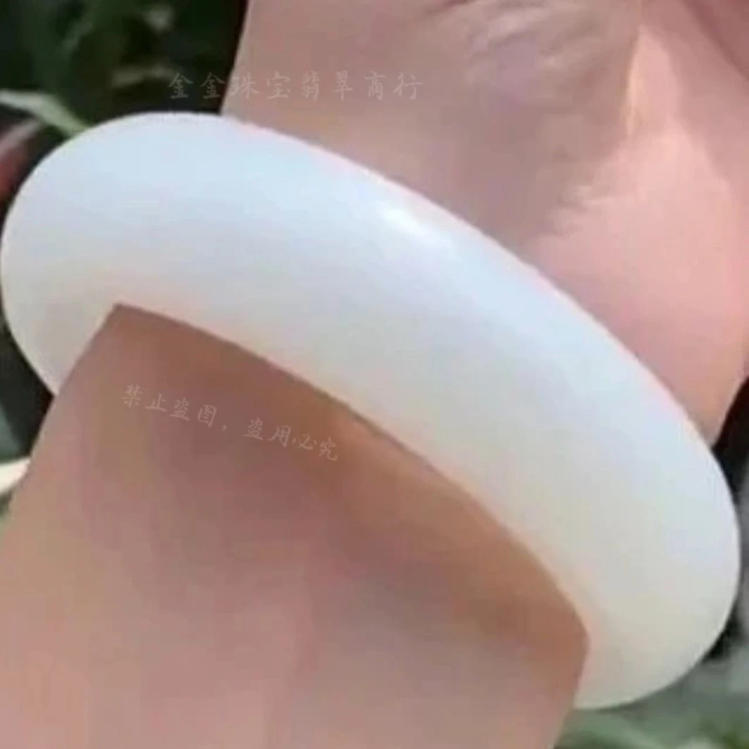 珍藏A天然和田玉手镯羊脂白玉镯高级新疆正品送礼带证（多样发一）