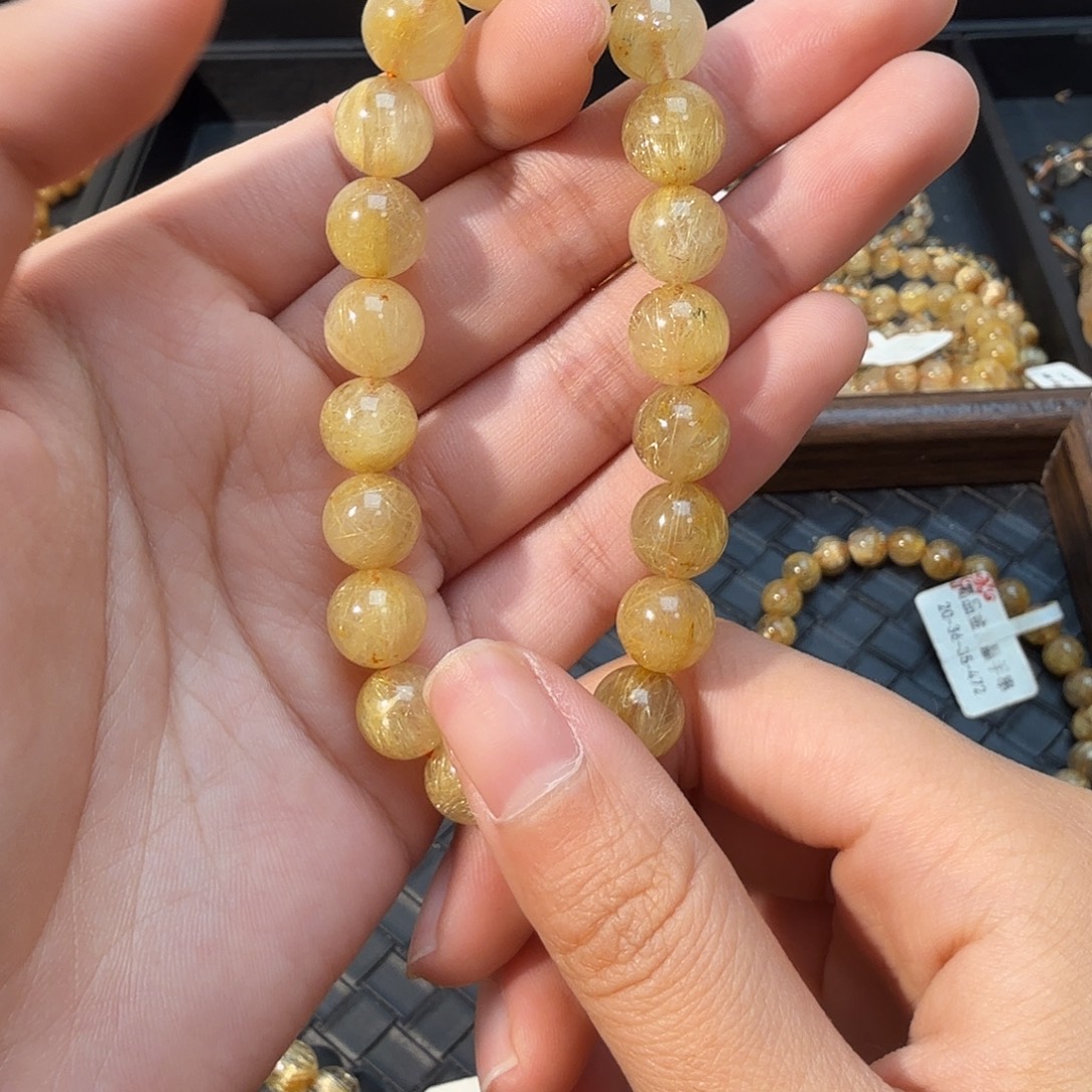 未镶嵌发晶手链天然金发晶