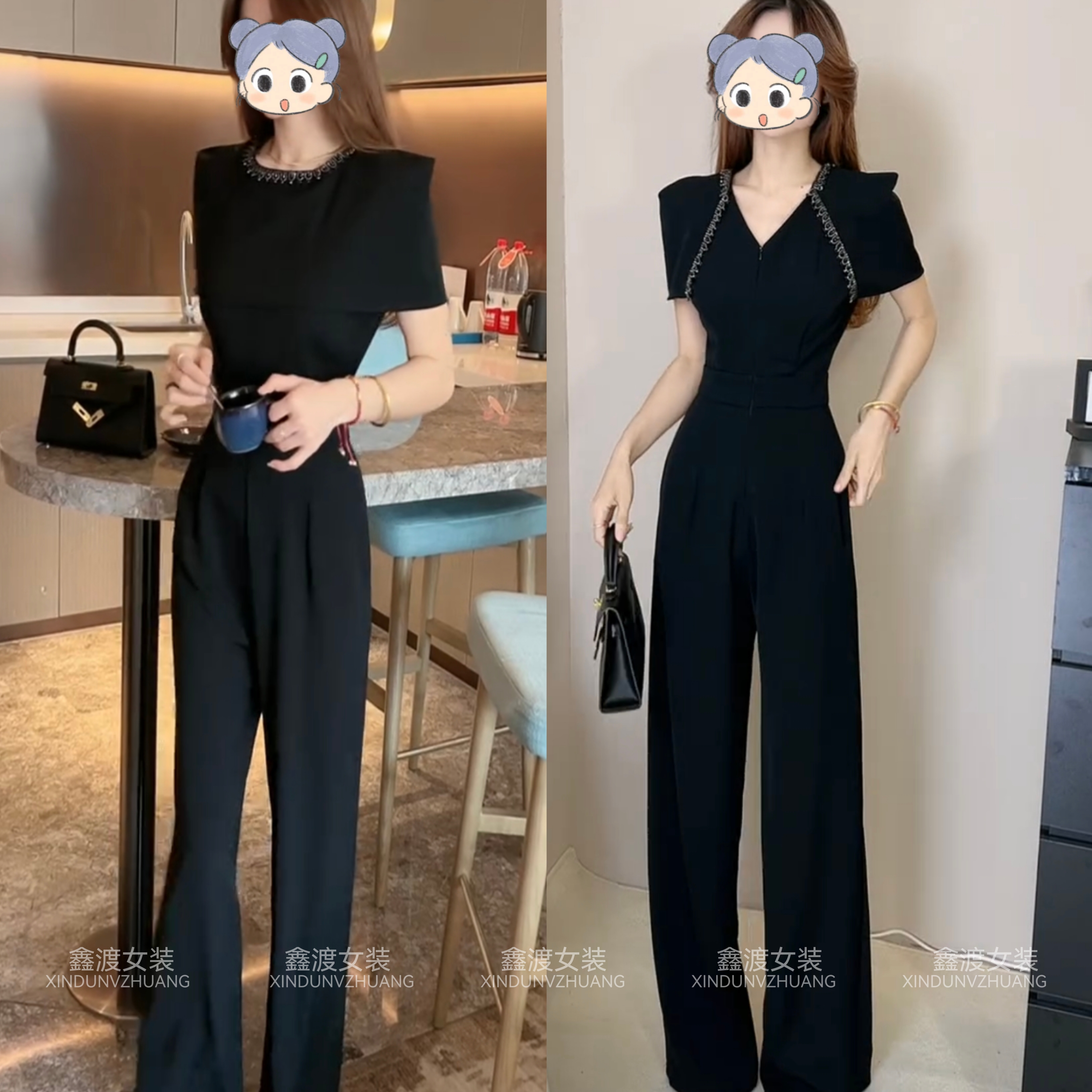 2025夏季新款时尚显瘦气质女士网红洋气连体裤百搭款D21194