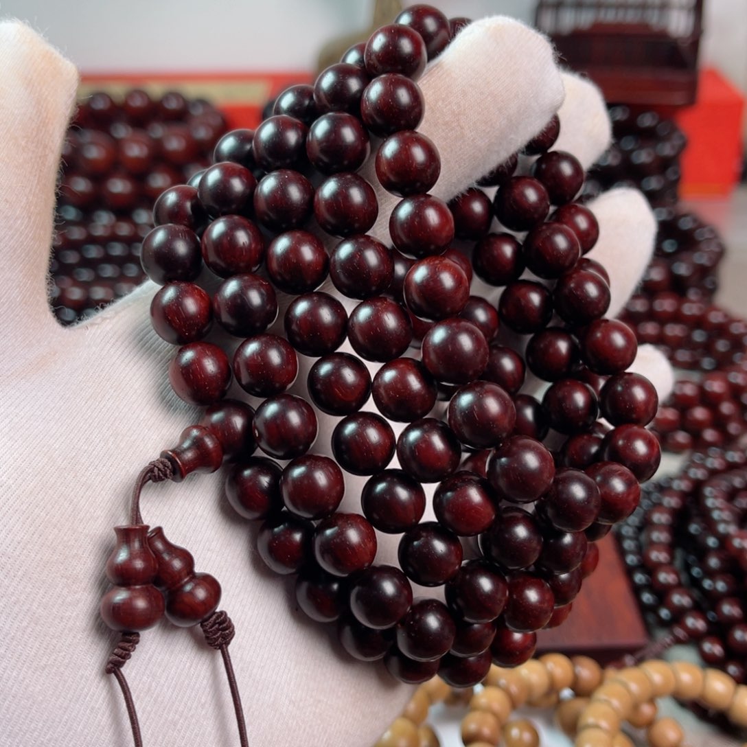 小叶紫檀手串/手链1.0高油密鳞底金星