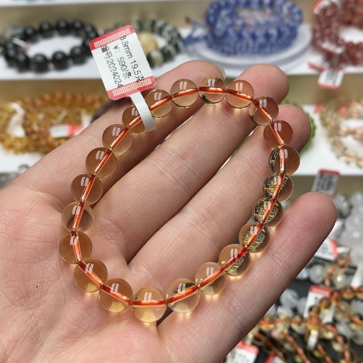 【闪购商品】黄晶手链未镶嵌天然巴西中色8.8