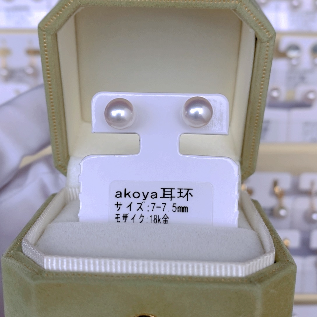 海水珍珠耳饰18K金镶嵌